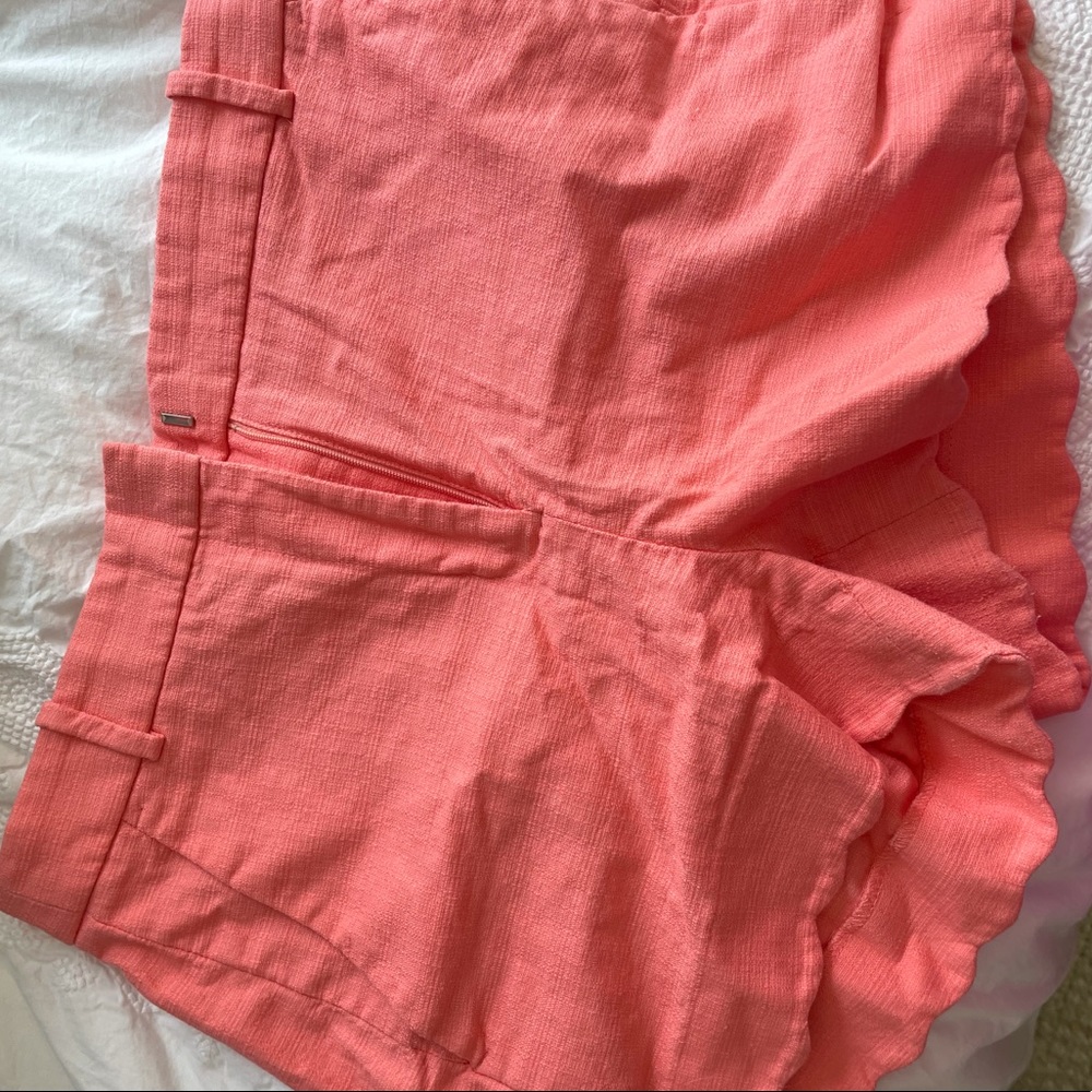 J Crew Scalloped Coral Shorts